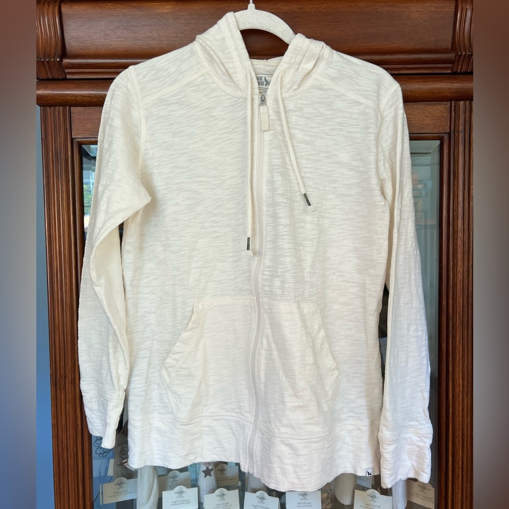 Eddie Bauer Women’s Off-White Zip-Up Sweater - Size Medium